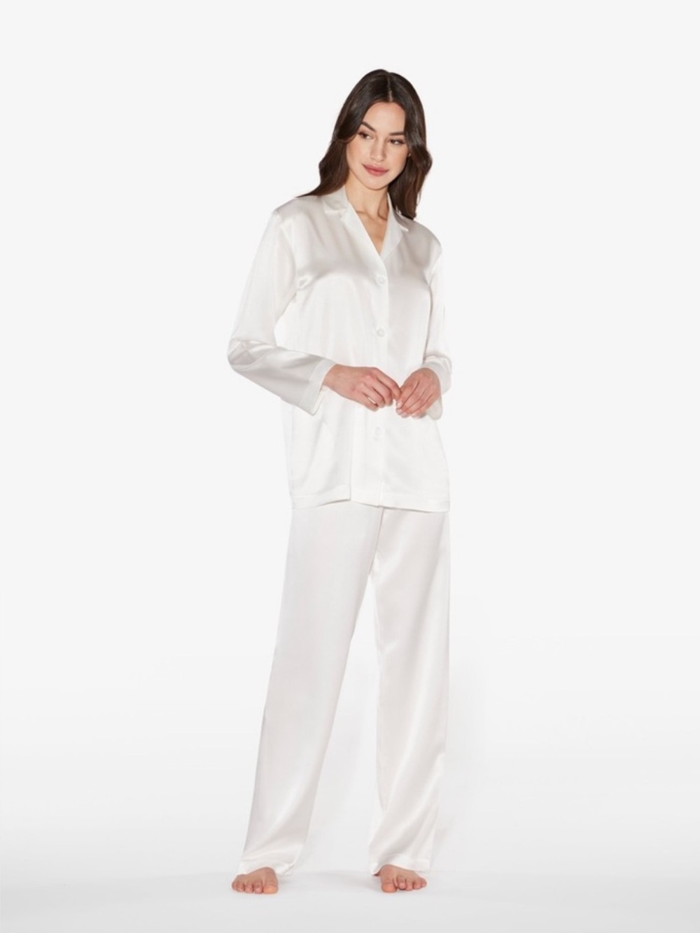 White Silk La Perla PJ Set